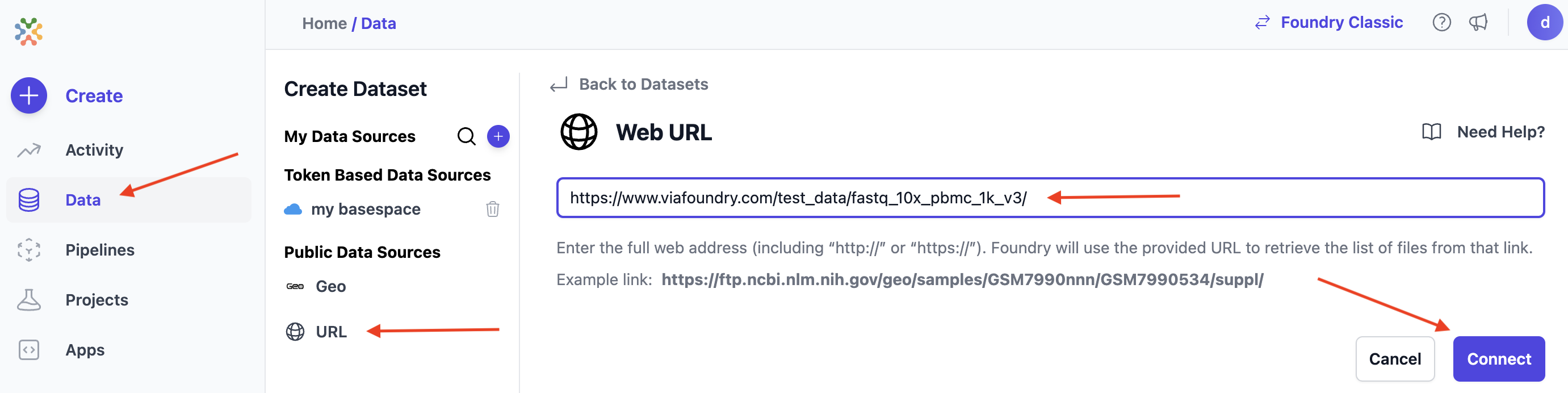 Image showing data connection