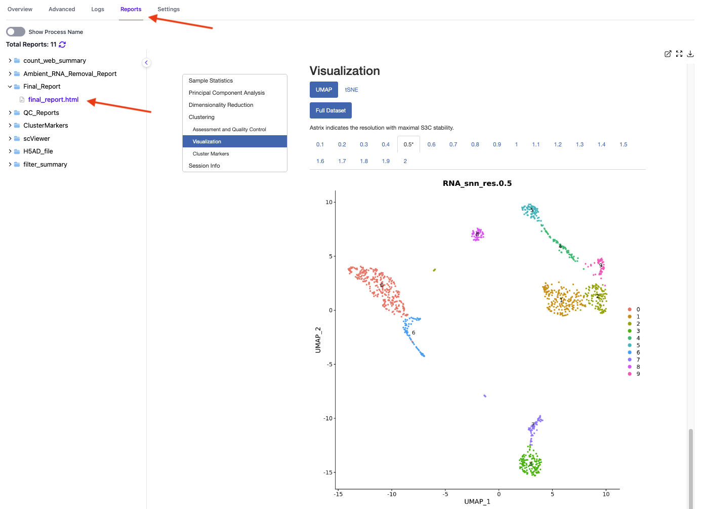 Image showing final report