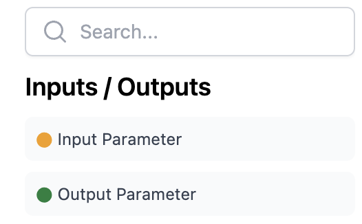 Output/Input sidebar