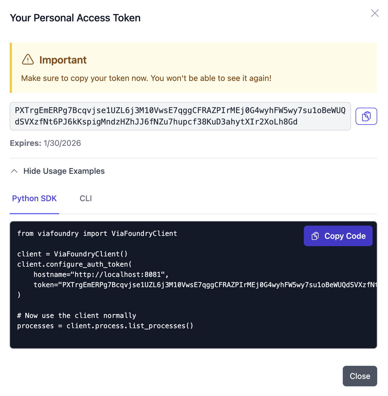 Copy Token Once