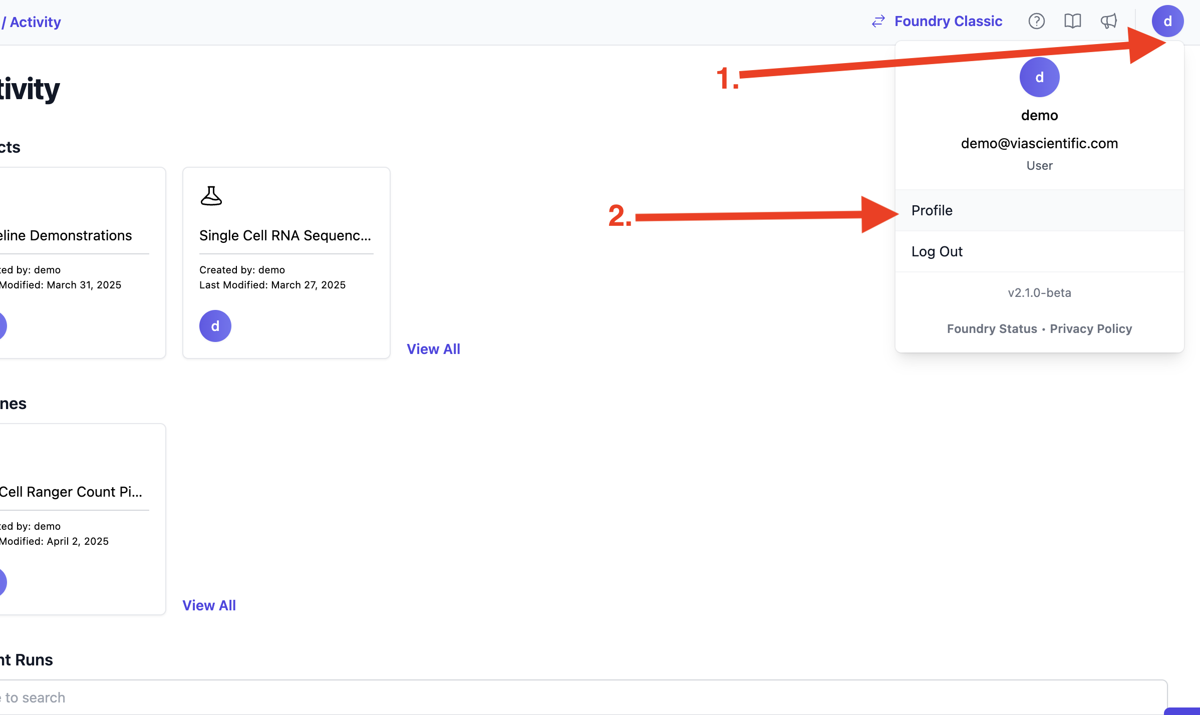 Profile Tabs