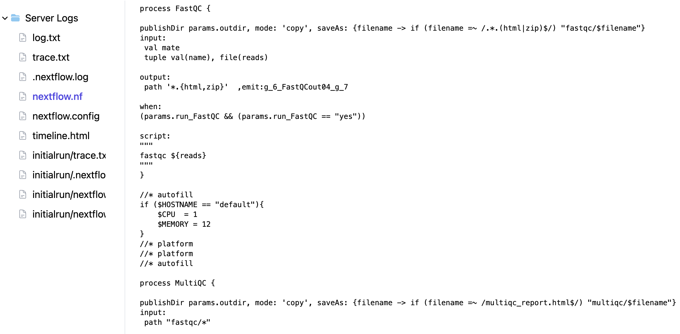 Nextflow pipeline file