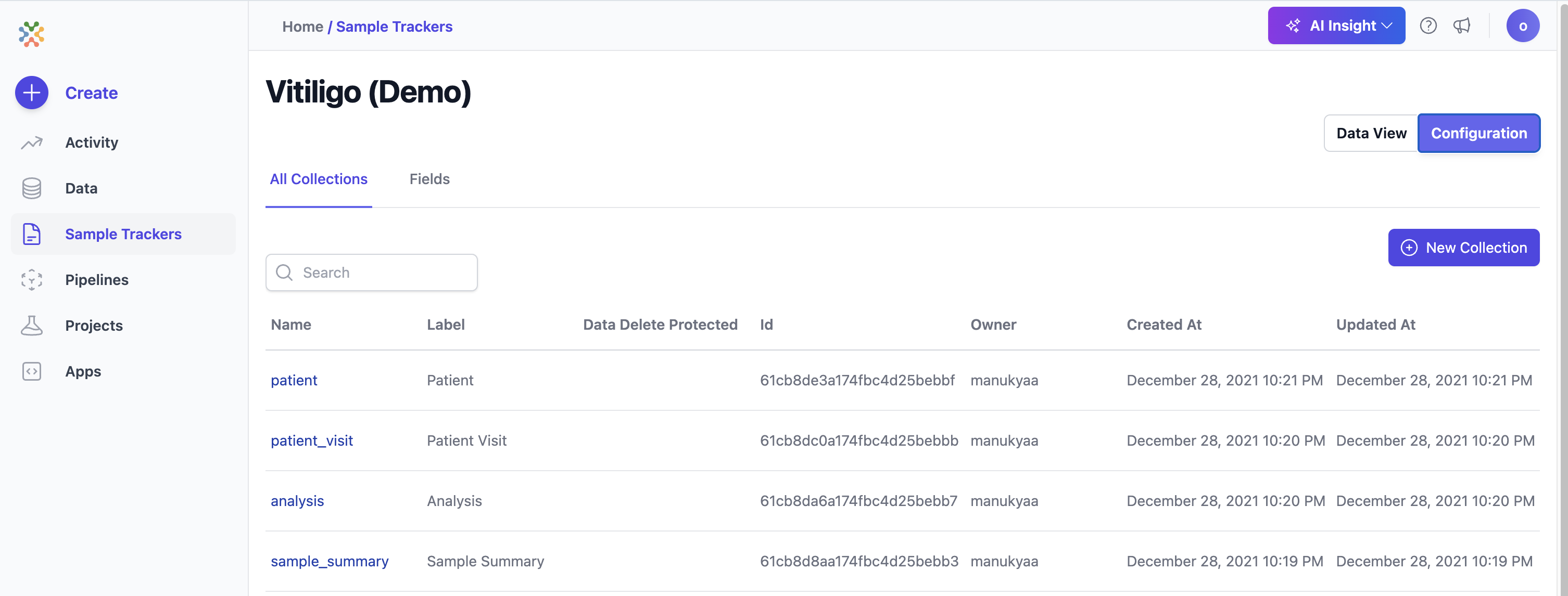 collection configuration